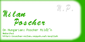 milan poscher business card